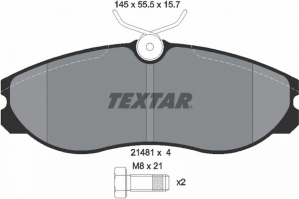 Textar Σετ τακάκια, Δισκόφρενα - 2148101