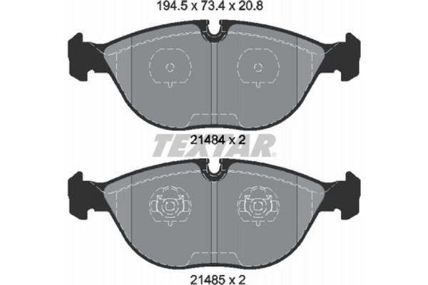 Textar Σετ τακάκια, Δισκόφρενα - 2148401 Textar Σετ τακάκια, Δισκόφρενα - 2148401