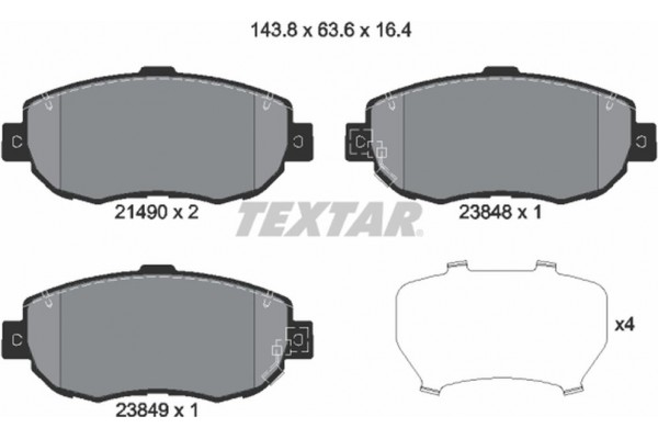 Textar Σετ τακάκια, Δισκόφρενα - 2149001 Textar Σετ τακάκια, Δισκόφρενα - 2149001