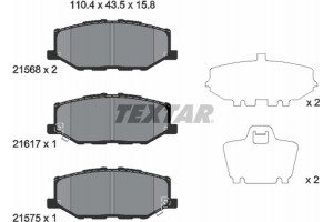 Textar Σετ τακάκια, Δισκόφρενα - 2156801
