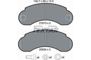 Textar Σετ τακάκια, Δισκόφρενα - 2157302