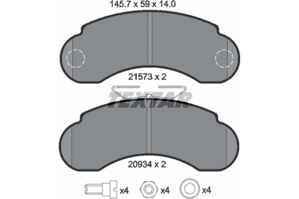 Textar Σετ τακάκια, Δισκόφρενα - 2157302 Textar Σετ τακάκια, Δισκόφρενα - 2157302