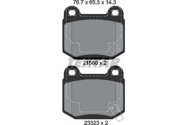 Textar Σετ τακάκια, Δισκόφρενα - 2158001