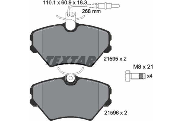 Textar Σετ τακάκια, Δισκόφρενα - 2159502 Textar Σετ τακάκια, Δισκόφρενα - 2159502