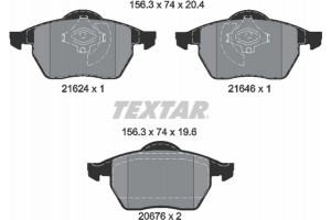 Textar Σετ τακάκια, Δισκόφρενα - 2162402