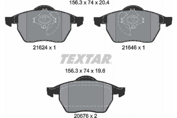 Textar Σετ τακάκια, Δισκόφρενα - 2162402 Textar Σετ τακάκια, Δισκόφρενα - 2162402