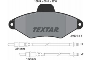 Textar Σετ τακάκια, Δισκόφρενα - 2163102