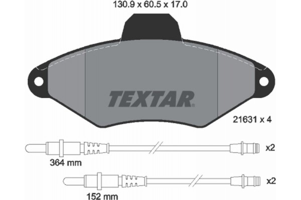 Textar Σετ τακάκια, Δισκόφρενα - 2163102 Textar Σετ τακάκια, Δισκόφρενα - 2163102