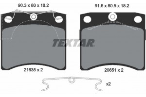 Textar Σετ τακάκια, Δισκόφρενα - 2163501