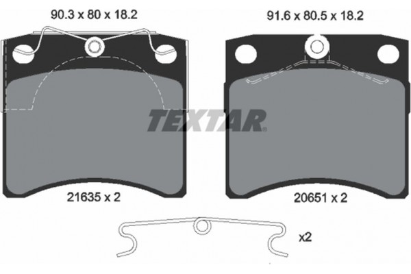 Textar Σετ τακάκια, Δισκόφρενα - 2163501 Textar Σετ τακάκια, Δισκόφρενα - 2163501