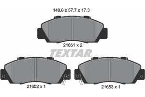 Textar Σετ τακάκια, Δισκόφρενα - 2165101