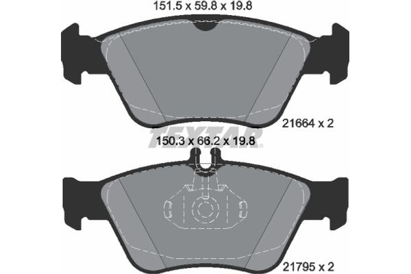 Textar Σετ τακάκια, Δισκόφρενα - 2166481