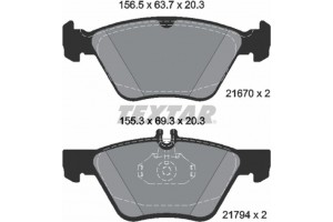 Textar Σετ τακάκια, Δισκόφρενα - 2167001