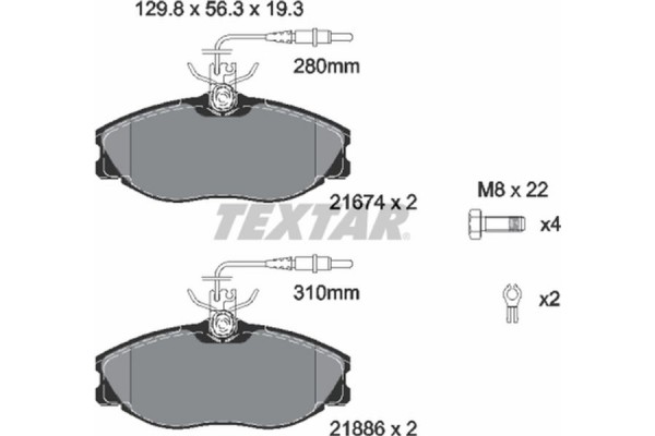 Textar Σετ τακάκια, Δισκόφρενα - 2167403 Textar Σετ τακάκια, Δισκόφρενα - 2167403