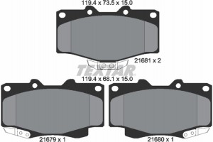 Textar Σετ τακάκια, Δισκόφρενα - 2167904