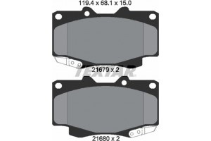 Textar Σετ τακάκια, Δισκόφρενα - 2168001