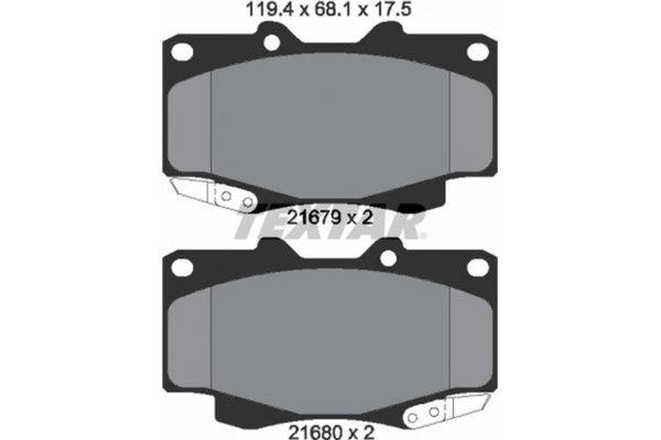 Textar Σετ τακάκια, Δισκόφρενα - 2168003 Textar Σετ τακάκια, Δισκόφρενα - 2168003