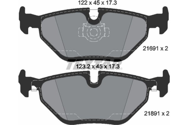 Textar Σετ τακάκια, Δισκόφρενα - 2169103 Textar Σετ τακάκια, Δισκόφρενα - 2169103