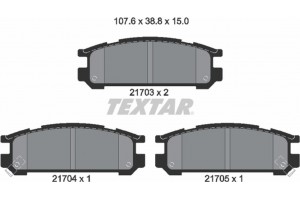 Textar Σετ τακάκια, Δισκόφρενα - 2170301