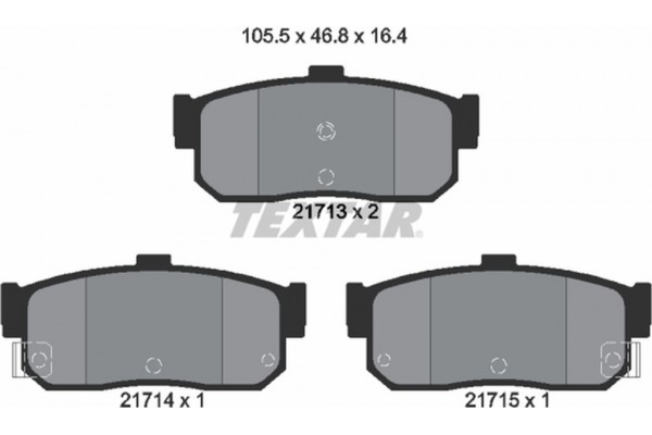Textar Σετ τακάκια, Δισκόφρενα - 2171301 Textar Σετ τακάκια, Δισκόφρενα - 2171301