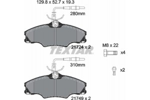 Textar Σετ τακάκια, Δισκόφρενα - 2172402