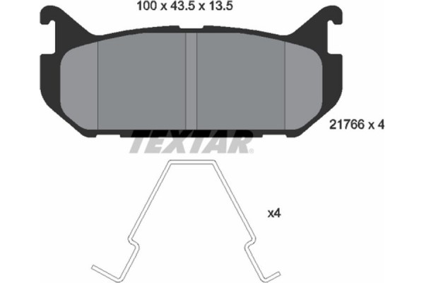 Textar Σετ τακάκια, Δισκόφρενα - 2176603 Textar Σετ τακάκια, Δισκόφρενα - 2176603