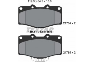 Textar Σετ τακάκια, Δισκόφρενα - 2178401