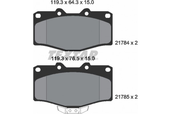 Textar Σετ τακάκια, Δισκόφρενα - 2178401 Textar Σετ τακάκια, Δισκόφρενα - 2178401