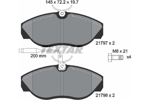 Textar Σετ τακάκια, Δισκόφρενα - 2179701 Textar Σετ τακάκια, Δισκόφρενα - 2179701
