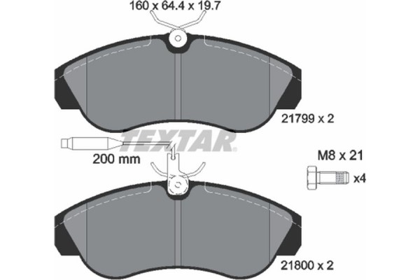 Textar Σετ τακάκια, Δισκόφρενα - 2179901 Textar Σετ τακάκια, Δισκόφρενα - 2179901