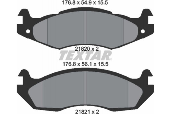 Textar Σετ τακάκια, Δισκόφρενα - 2182001