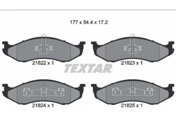 Textar Σετ τακάκια, Δισκόφρενα - 2182202