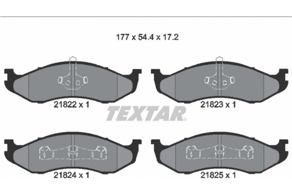 Textar Σετ τακάκια, Δισκόφρενα - 2182202 Textar Σετ τακάκια, Δισκόφρενα - 2182202
