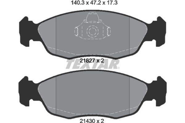 Textar Σετ τακάκια, Δισκόφρενα - 2182702 Textar Σετ τακάκια, Δισκόφρενα - 2182702