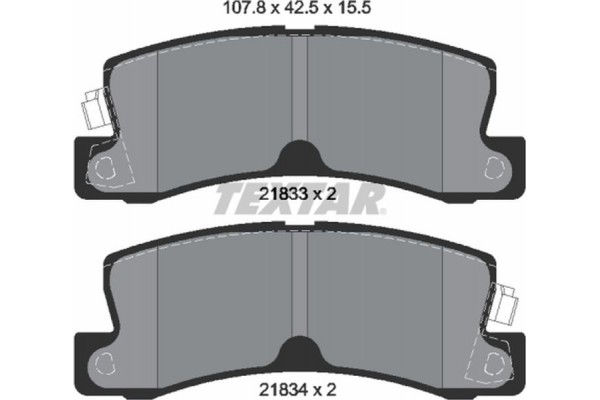 Textar Σετ τακάκια, Δισκόφρενα - 2183301 Textar Σετ τακάκια, Δισκόφρενα - 2183301