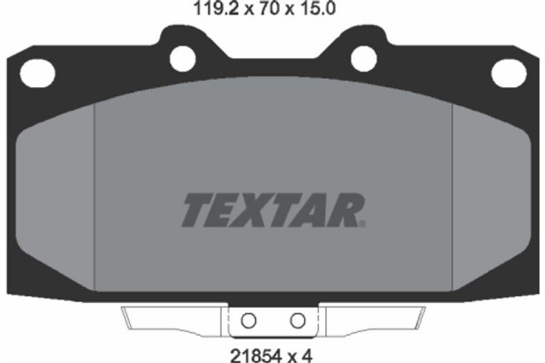 Textar Σετ τακάκια, Δισκόφρενα - 2185401