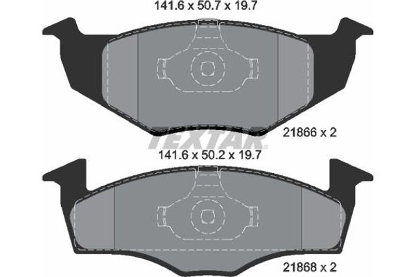 Textar Σετ τακάκια, Δισκόφρενα - 2186603