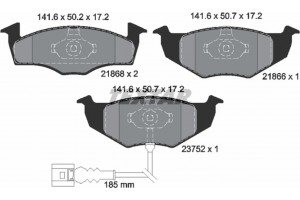 Textar Σετ τακάκια, Δισκόφρενα - 2186801