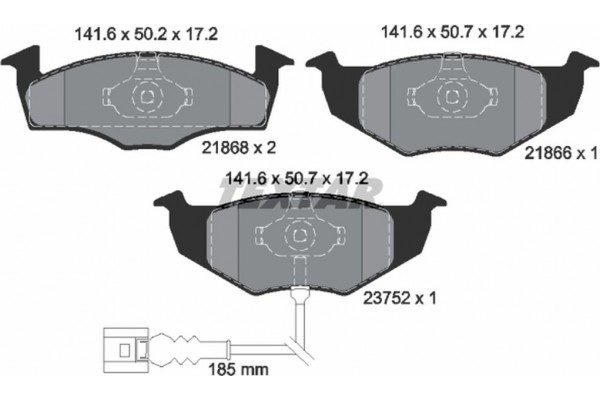 Textar Σετ τακάκια, Δισκόφρενα - 2186801 Textar Σετ τακάκια, Δισκόφρενα - 2186801