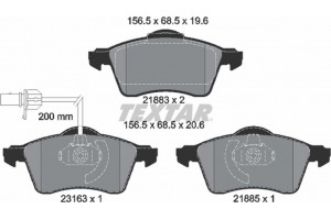 Textar Σετ τακάκια, Δισκόφρενα - 2188501