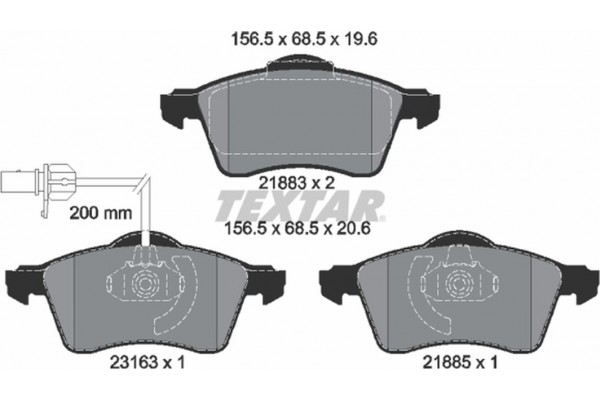 Textar Σετ τακάκια, Δισκόφρενα - 2188501 Textar Σετ τακάκια, Δισκόφρενα - 2188501