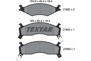 Textar Σετ τακάκια, Δισκόφρενα - 2189202