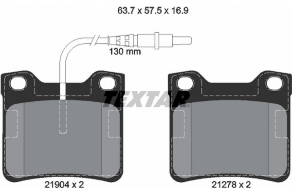 Textar Σετ τακάκια, Δισκόφρενα - 2190403 Textar Σετ τακάκια, Δισκόφρενα - 2190403