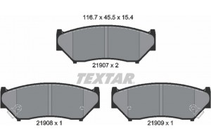 Textar Σετ τακάκια, Δισκόφρενα - 2190701