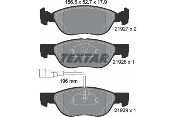 Textar Σετ τακάκια, Δισκόφρενα - 2192701