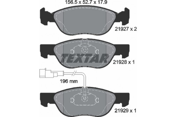 Textar Σετ τακάκια, Δισκόφρενα - 2192701 Textar Σετ τακάκια, Δισκόφρενα - 2192701
