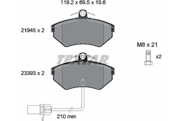 Textar Σετ τακάκια, Δισκόφρενα - 2194504 Textar Σετ τακάκια, Δισκόφρενα - 2194504