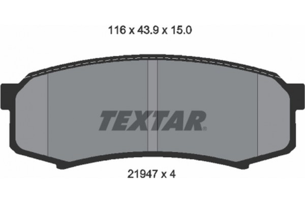 Textar Σετ τακάκια, Δισκόφρενα - 2194701 Textar Σετ τακάκια, Δισκόφρενα - 2194701