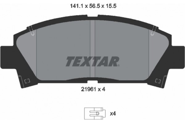Textar Σετ τακάκια, Δισκόφρενα - 2196102 Textar Σετ τακάκια, Δισκόφρενα - 2196102