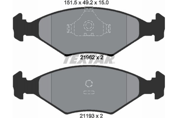 Textar Σετ τακάκια, Δισκόφρενα - 2196202 Textar Σετ τακάκια, Δισκόφρενα - 2196202